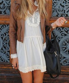 Casual Styles, Hippie Outfits, Hippie Style, Girly Girl, Look Fashion, Leather And Lace