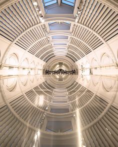 the inside of a building that looks like it has been designed to look like a mirror