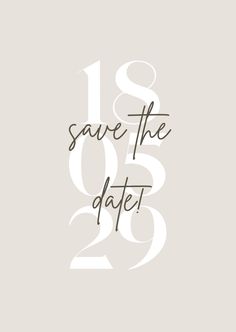 the text save the date is shown in black and white