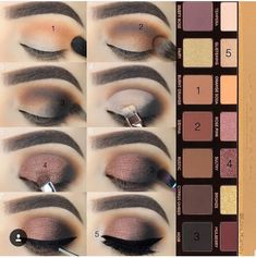 Brown eyeshadows Brown Smokey Eye Makeup Tutorial, Maquillage Harry Potter, Alien Make-up, Anastasia Palette, Matte Make Up, Soft Glam Look, Make Up Mata, Brown Smokey Eye Makeup, Brown Smokey Eye