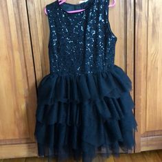 Black Sequins Kids Dress. Great Dress For A Special Occasion H&m Party Dresses With Ruffles, H&m Black Sleeveless Dress, Sequin Kids Dress, Girls Red Velvet Dress, Navy Party Dress, Girls Sequin Dress, Dresses Holiday, Girls Maxi Dresses, White Shift Dresses