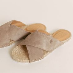 The Nomad Suede Mules are completely timeless, a closet essential for summer days. Made of 100% suede leather. Feel comfy and cool wherever your path takes you. Designed in New York City. Sustainably made in Bosnia & Herzegovina. CHARACTERISTICS Upper: Suede Leather Insole: Leather/Jute Sole: Jute/Rubber CARE Do not wash. SIZE GUIDE Take your normal size. NEED HELP? Our Customer Care team is available for any styling or fit advice. Classic Suede Sandals For Spring, Casual Suede Sandals With Stitched Sole, Comfortable Suede Sandals For Everyday Wear, Comfortable Everyday Suede Sandals, Spring Everyday Suede Sandals, Bosnia Herzegovina, Mediterranean Blue, Suede Mules, Closet Essentials