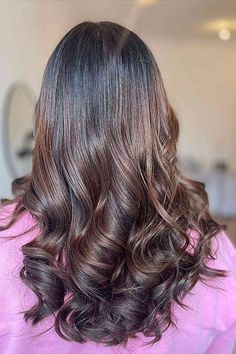 Chocolate Mocha Balayage Hair Color with Mid to Long Waves Mocha Balayage Hair, Mocha Balayage