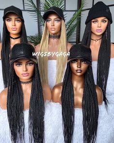 BRAIDWIGS COMPANY on Instagram: "Need a quick hair fix? Having a lazy hair day? Our hat wig is the perfect throw on this season - no hassle, no styling , no glue. Stay slaying on the go Shop on www.wigsbygaga.com Website link in bio #wigsbygaga#facecapwig#capwig#hatwig#hatwigs#wigs#braidedwigs#braidwigs#braidedhatwig" Braids And Hats, Braids With Hat, Lazy Hair, Lazy Day Hairstyles, Quick Hair, Affordable Wigs, Hair Fixing, Cheap Wigs