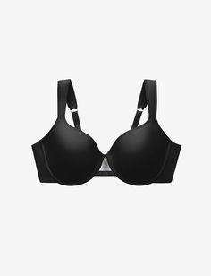 24/7® Perfect Coverage Bra, Black - Thirdlove - Nylon/Spandex Foam Cups, Full Coverage Bra, Balconette Bra, Everyday Bra, Padded Bra, Holy Grail, Bra Straps, T Shirt Bra, Lay Flat