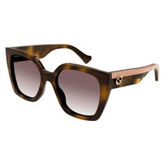 Introducing the luxurious Gucci GG1300S 003 Havana/Crystal/Brown Gradient sunglasses, a must-have accessory for any fashion-forward woman. These stunning square frames are the epitome of elegance, with a Havana acetate frame that exudes sophistication and style. The brown gradient lenses not only provide 100% UV protection, but also add a touch of glamour to any outfit. With a lens socket width of 55, these sunglasses are the perfect size for most face shapes, ensuring a comfortable and flattering fit. The Gucci GG1300S sunglasses feature a unique color code of 003, making them a statement piece that is sure to turn heads. The sleek design and impeccable craftsmanship of these sunglasses are a testament to Gucci's reputation as a leader in luxury fashion. At OSSA FRAMES, we are proud to of Gucci Frames, Italian Luxury Brands, Havana Brown, Alessandro Michele, Gradient Sunglasses, Brown Gradient, Vintage Inspired Design, Italian Luxury, Square Frames