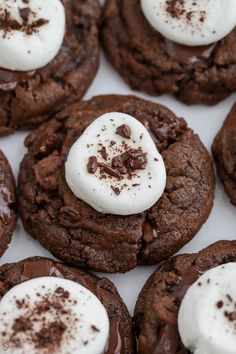 cookies with marshmallows and chocolate chips on top