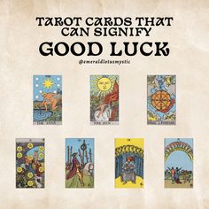 tarot cards that can signify good luck