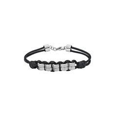 Add a stylish new element to your daily look with this LYNX men's stainless steel and black cord bracelet. Add a stylish new element to your daily look with this LYNX men's stainless steel and black cord bracelet. Black waxed cord Metal: stainless steel Length: 8.25 in. Packaging: pouch Finish: polished Gender: male. Age Group: adult. Modern Leather Bracelet With Metal Black Band, Modern Metal Leather Bracelet With Black Band, Casual Stainless Steel Bracelet With Clasp, Modern Stainless Steel Leather Bracelet With Black Band, Casual Stainless Steel Bracelets, Modern Braided Bracelets With Stainless Steel Clasp For Everyday, Modern Everyday Braided Bracelet With Stainless Steel Clasp, Casual Stainless Steel Bracelet, Modern Stainless Steel Bracelet With Black Band