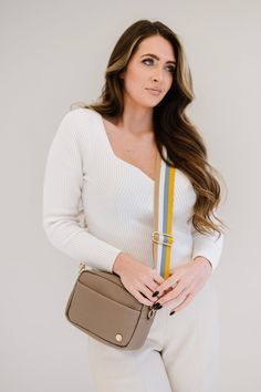 Add some wow to your favorite bag with the Rynn! This adjustable strap features the cutest striped pattern in an eye-catching color combo that's bound to draw compliments. Details: Gold hardware Compatible with most bags Adjusts from 28" to 52" long 2" wide Bag not included (pictured with the Willow and the Alice) Adjustable Bag Strap, Adjustable Bag, Navy Gold, Timeless Accessories, Love To Shop, Green Cream, Color Combo, Blue Rose, Eye Catching Colors