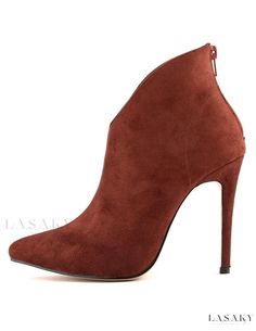 Lasaky - Premium Suede Womens Ankle Boots - Elegant High Heel, Pointed Toe, and Zipper Closure Fall Heels With Zipper Closure And Closed Toe, Zipper Closure Closed Toe Heels For Fall, Fall Zipper Closure Closed Toe Heels, Boots Elegant, Boots Heel, Elegant High Heels, Modern Shoes, Womens Ankle Boots, Types Of Shoes