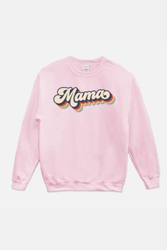 Chill out in comfort with this Mama Retro Sweatshirt, the perfect throw-on for a cozy day at home or out-and-about with friends. The soft and snuggly fabric keeps you warm with a timeless style that won't date! Mama said wear this and be cool! The perfect gift for any new or seasoned mama! Mama Crewneck, Timeless Style, Timeless Fashion, At Home