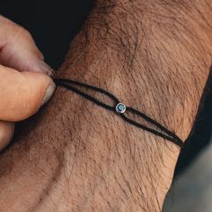 Rose Gold Black Diamond, Black Diamond Bracelet, Mens Diamond Bracelet, Mens Bracelet Silver, Bracelets Gold Diamond, Engraved Items, Love Bracelets, Diamond Bracelets, Cotton Cord