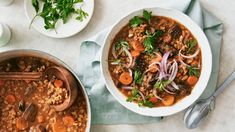 Beef and Barley Stew Beef And Barley Stew, Beef And Barley Soup, Barley Stew, Winter Vegetable Soup, Beef And Barley, Epicurious Recipes, Winter Stews, Creamy Cucumber Salad