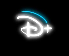 the logo for disney and it's animation character is shown in this dark background