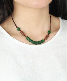 Vintage Green Hand Knitting Coloured Glaze Gratuated Bead NecklaceMade of fine Hand Knitting Coloured Glaze.Length: 62cm/24.18". Matches easily with daily hairstyle, dresses & Shirts Casual Wooden Beads Necklace For Jewelry Making, Casual Wooden Beaded Necklaces For Jewelry Making, Casual Wooden Beaded Necklaces, Long Fall Dresses, Daily Hairstyles, Silk Dress Long, Green Hand, Knitted Coat, Green Necklace