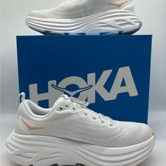 New In Box Color: White / Cantaloupe Authentic Great Deal Don’t Miss Out Sizes Available 5.5, 6, 6.5, 7, 7.5, 8, 8.5, 9, 9.5, 10, 10.5 All Women Size Please Let Me Know What Size You Want. Hoka One One, Box Color, Shoes Womens, Athletic Shoes, Color White, Great Deals, Let Me, Womens Sizes, Women Shoes