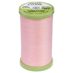 the spool thread is light pink with green trim