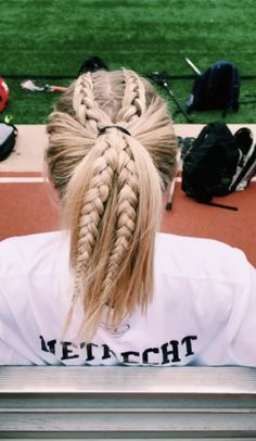 Cute Volleyball Hairstyles, Soccer Hair, Basketball Hairstyles, Softball Hairstyles, Cheer Hair, Sport Hair