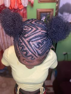 Two Plaits Hairstyles For School, Black Girls Hairstyles For Kids Braids Cornrows Natural Hair Styles, Braided Natural Hairstyles For Kids, Jamaican Hairstyles For School, Cornrow Puff, Jayda Wayda Birthday, Back To Skl Hairstyles, Plaiting Natural Hair Styles, Kids Braids Styles