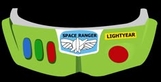 the space ranger lightyear glasses are green