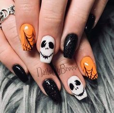 Halloween Manicure, Short Nail, Alternative Style, Disney Nails