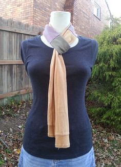 Earth Tone Upcycled T Shirt Skinny Scarf / by aRecurringDream Green T Shirts, Green Tshirt, Earth Tones, Hand Washing, New Life, Mustard, T Shirts