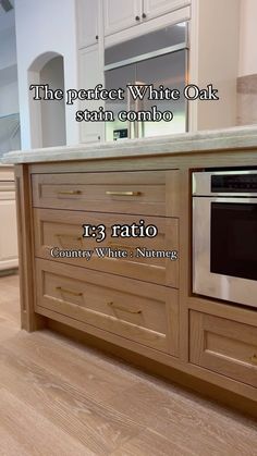 the perfect white oak stain combo for kitchen cabinets