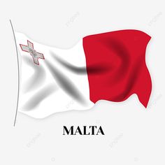 the flag of italy waving in the wind with text that reads,'malta '