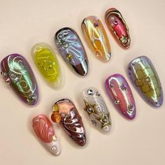 Lexi Nails, Diva Nails, Simple Acrylic Nails, Nail Ring, Birthday Nails, Prom Nails