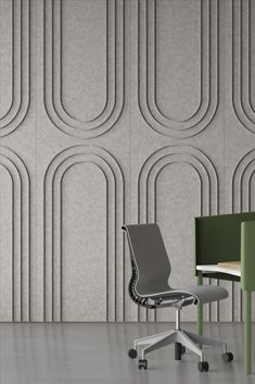 Arcade Acoustic Wall Panels from FilzFelt Texture Wall Panels, Felt Acoustic Panels, Arc Walls Interior Design, Acoustic Panel Design Ideas, Acoustic Felt Panels, Decorative Acoustic Wall Panels, Fabric Panels On Wall, Mdf Design Wall, Office Feature Wall Design