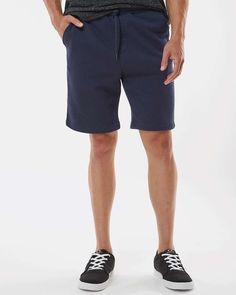 Midweight Fleece Shorts - CLASSIC NAVY - S | Independent Trading Co. Midweight Fleece Shorts in Classic Navy Blue Size Small | Cotton/Polyester Blend Navy Cotton Sports Shorts, Navy Training Shorts, Navy Relaxed Fit Shorts, Navy Training Shorts With Moisture-wicking, Navy Sports Shorts With Built-in Liner, Fleece Shorts, Wholesale Clothing, Unisex Shorts, Short Pants