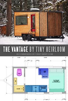 the tiny house in the woods is made out of wood