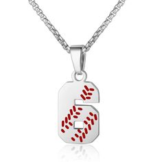 PRICES MAY VARY. ✔ Baseball Number Necklace ✔ Number necklace is a popular baseball jewelry. 00-99 choose your favorite number. Give this baseball gift to you friend or your family, bring good lucky to them. ✔Charm Number Pendant ✔ Made from stainless steel. Advantage is hypoallergenic waterproof, will not change color. Suit long time to wear and save. Worth buying. ✔ Stainless Steel Number Chain Size ✔ length: 23 inches. Width: 0.9 inches. The chain is very strong and suitable for everyday wear Sporty Personalized Necklaces For Sports, Customizable Sports Team Color Jewelry For Events, Customizable Team Spirit Sports Jewelry, Sporty Jewelry For Baseball Season Game Day, Sporty Jewelry For Baseball Game Day, Sporty Jewelry For Baseball Season, Sporty Red Jewelry For Game Day, Personalized Team-colored Sports Jewelry, Personalized Baseball Gifts