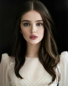 Narrow Nose Bridge, Dark Hair Woman, Medium Length Haircut, Hairstyles For Long Hair, Bride Makeup, Pale Skin, American Beauty, Medium Length Hair Cuts