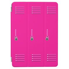 a pink ipad case with three doors