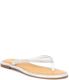 Shop for Gianni Bini Betina Bling Embellished Thong Sandals at Dillard's. Visit Dillard's to find clothing, accessories, shoes, cosmetics & more. The Style of Your Life. Silver Rhinestone Flip Flops, Embellished Adjustable Flip Flops, Gianni Bini, Dillard's, Casual Sandals, Thong Sandals, Platform Wedges, Stacked Heel, Eileen Fisher