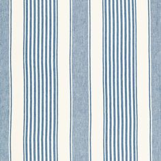 a blue and white striped fabric