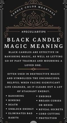 Black Candle Magic, Black Candles Magic, Hoodoo Spells, Witch Tips