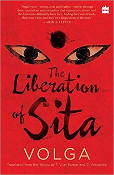 the book cover for the liberation of sita volga, with an evil face