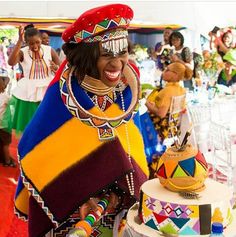 Ndebele bride Ndebele Outfits, Traditional Attire For Ladies, Ndebele Bride, Zulu Traditional Wedding Dresses, African Inspired Wedding, African Gowns