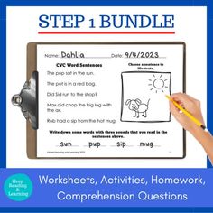 worksheets, activities, homework, and more to help students learn how to write