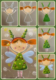 step by step instructions on how to make a christmas angel craft for kids and adults