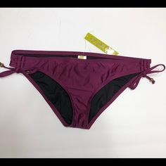 Beautiful Gianni Bini Swim Bottoms. Tunnel Side Pant Size L Color: Plum Dark Purple Solid New With Tag But Missing The Hygiene Protection Liner 89% Nylon 11% Spandex Fast Shipping=Next Day Shipping Except Weekends . Reasonable Offers Are Welcome Ruched Swimsuit, Side Pants, Tropical Bikinis, Swimsuit Bottoms, Gianni Bini, Swim Suit Bottoms, Cheeky Bikinis, Swim Bottoms, Dark Purple