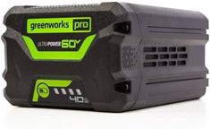 the green works pro battery box is open and ready to be used for powering