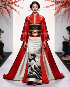 Ancient Fashion, Japan Dress, Asia Fashion, Vivienne Tam, Costume Patterns, Fantasy Gowns, Abaya Fashion