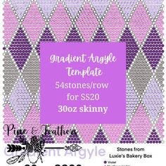 a purple and white snake skin pattern with the words, elegant angle template for $ 20 or