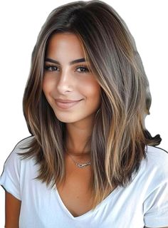 Bobbed Balayage Hair, Long Lob Haircut Brunette, Below Shoulder Length Hair Styles, Medium Length Long Bob, Shoulder Length Bob Balayage, Long Bob Haircuts For Oval Face, Long Bob Hairstyles Brown Hair, Short Mid Hairstyle Women, Bronze Lob Hair