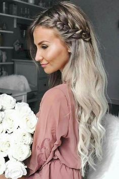 Hairstyles 15, Hairstyle Elegant, Side Braid Hairstyles, Romantic Hairstyles, Wedding Hair Inspiration, Wedding Hairstyle, Braids For Long Hair, Wedding Hair And Makeup