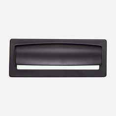 a black door handle on a white background